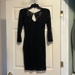 Shop WTD Lace Dress Size Juniors Large Black